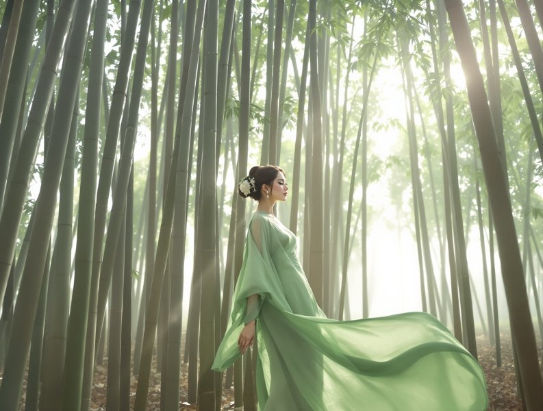 竹林深处的低语 高清写真
